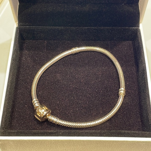 Pandora Sterling Silver & 14KT Yellow Gold Moments Bracelet - Picture 2 of 3